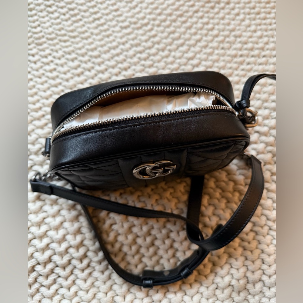 Gucci Matelasse Aria Mini Marmont Crossbody Bag - Picture 5 of 9